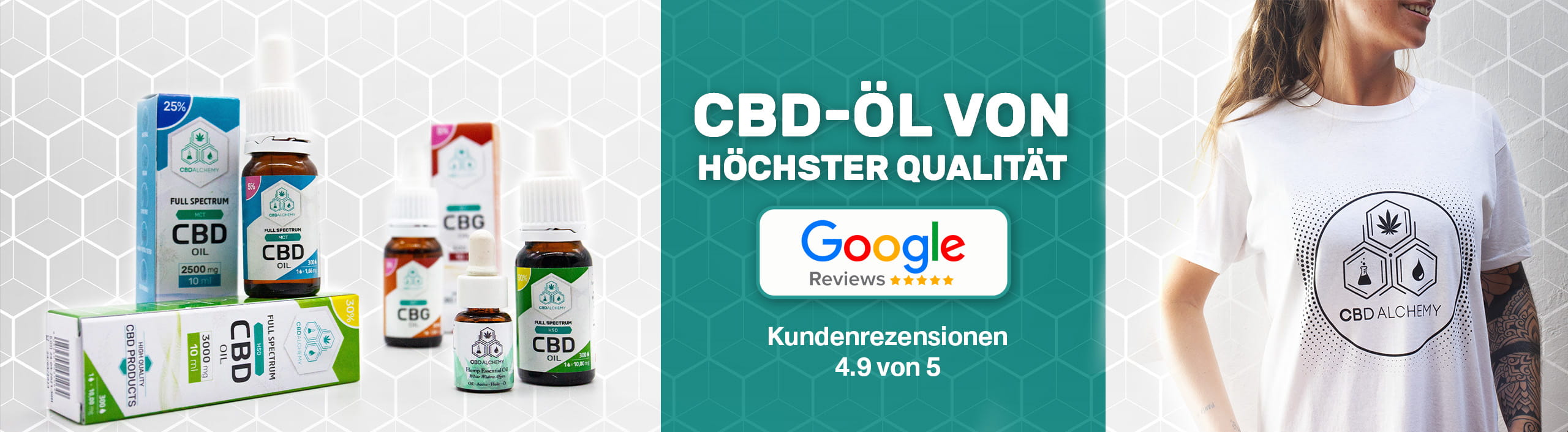 CBD Alchemy wird auf Google My Business für seine hochwertigen CBD-Öle gelobt