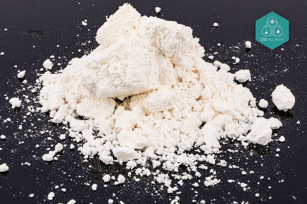 Unparalleled purity: CBD crystals, the heart of our hemp product offering.