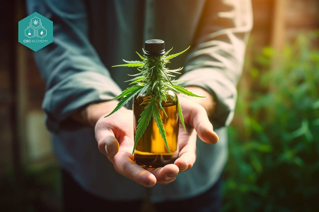 It combines THC and CBD to enhance the therapeutic effects.