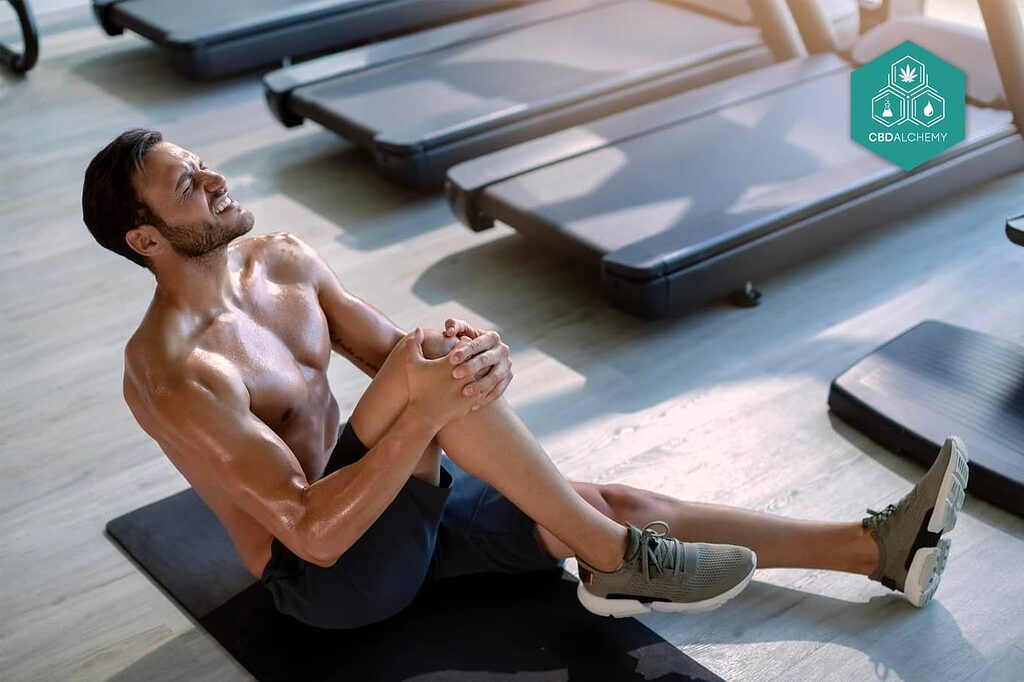 Cannabidiol oil to relieve post-exercise muscle tension.