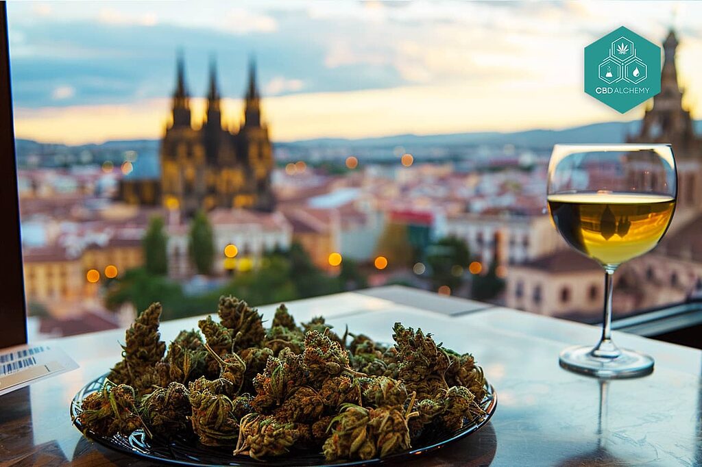 Variety of products at the CBD Zaragoza store.