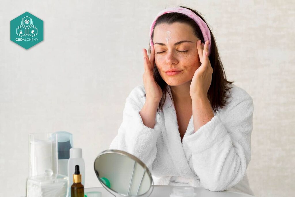 Topical application of cream-infused CBD hashish, offering localized relief without psychoactive effects.