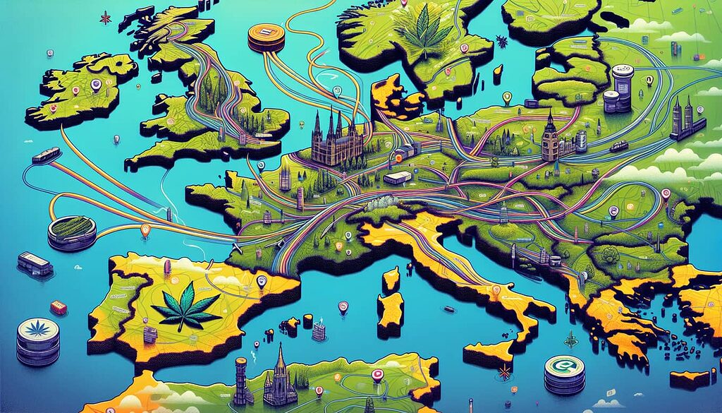 CBD distribution in Europe.