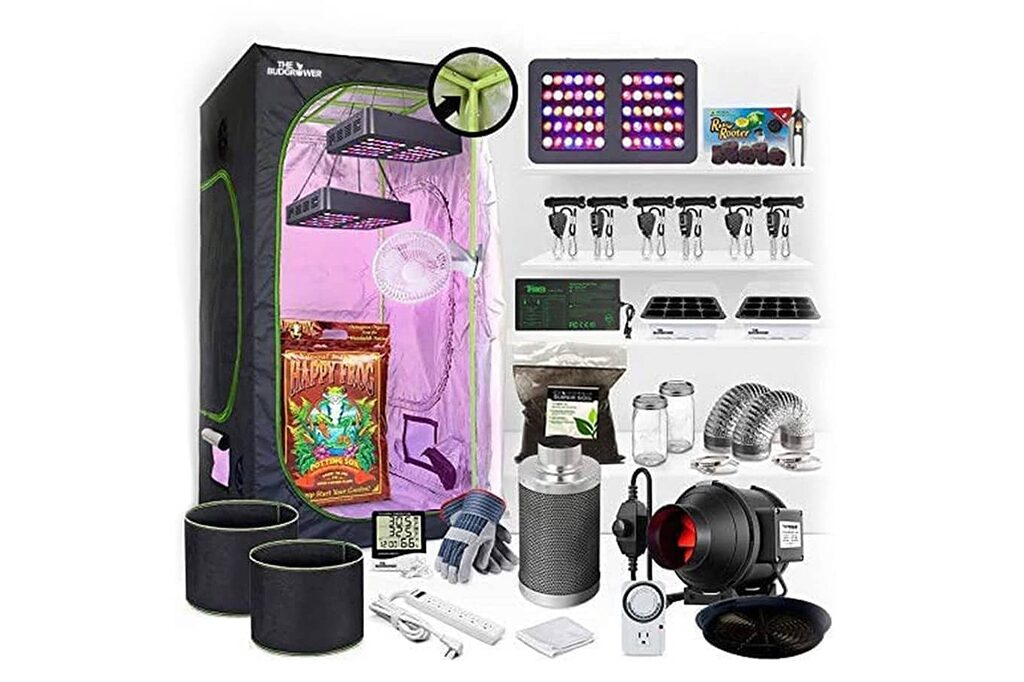 Kit completo per la coltivazione indoor per principianti, facile da usare.