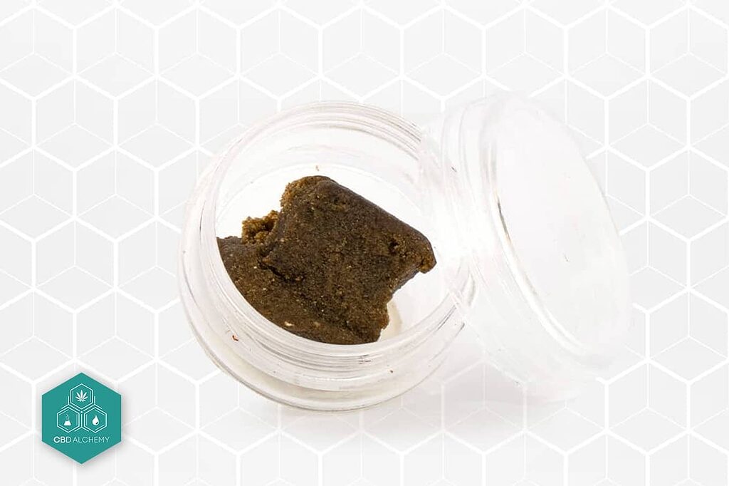 22% CBD hashish on sale for $9.90, made by cold extraction to preserve terpenes.