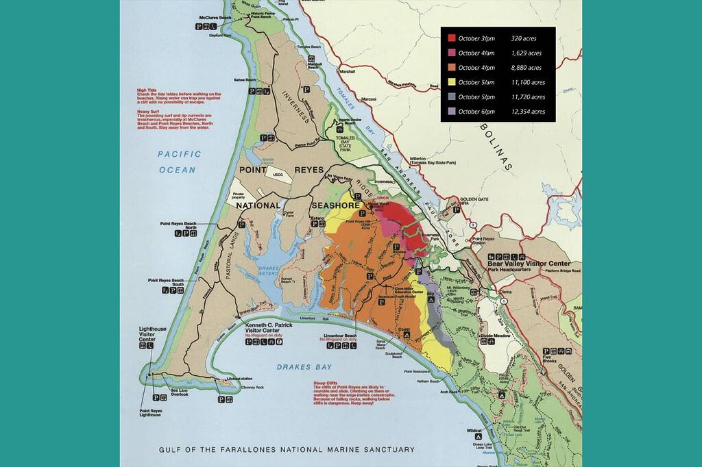 Recreation of the map that supposedly showed the location of the abandoned crop at Point Reyes that The Waldos were trying to find.