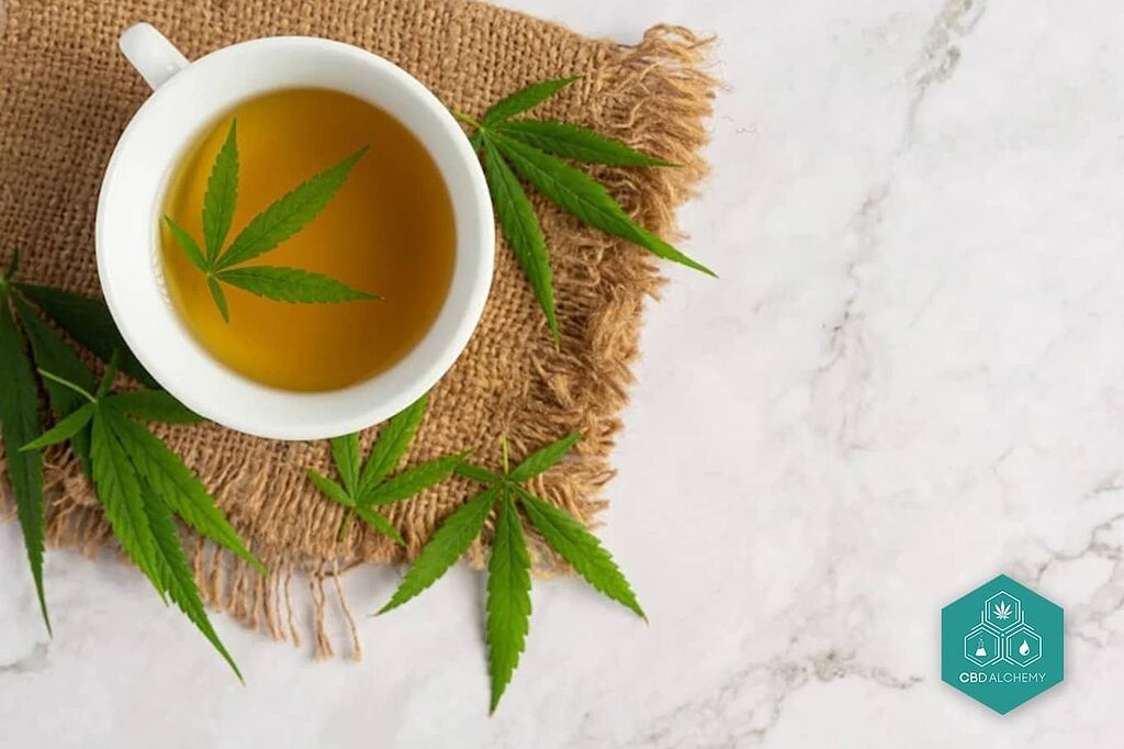 Infographic: Health benefits of hemp tea.