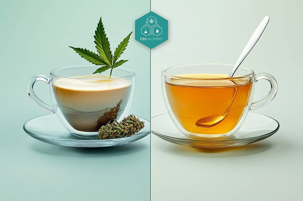 Hemp tea as an alternative to coffee.