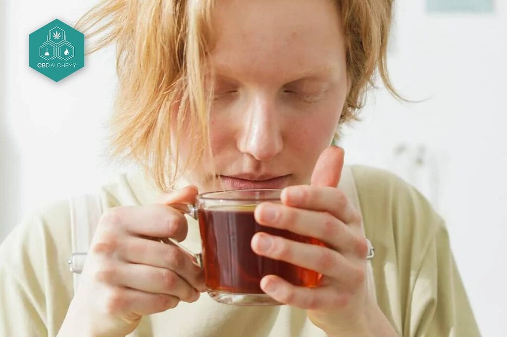 Pure relaxation: hemp tea in the evening.