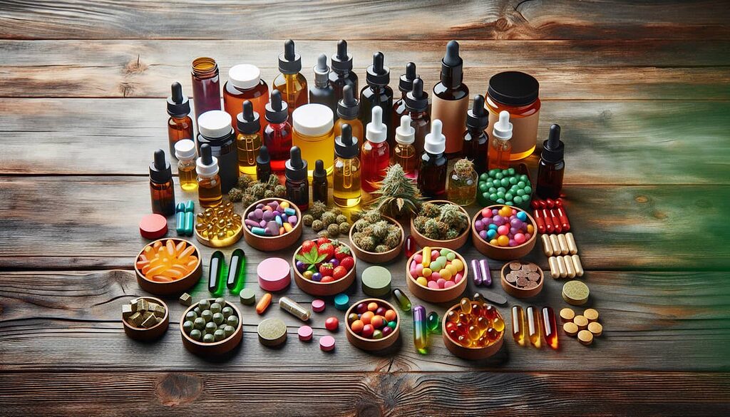 Assorted CBD product range