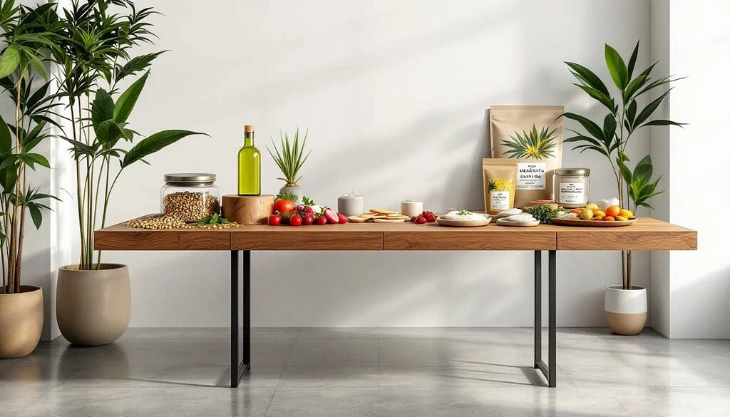 Variety of hemp seed products available in a CBD shop.