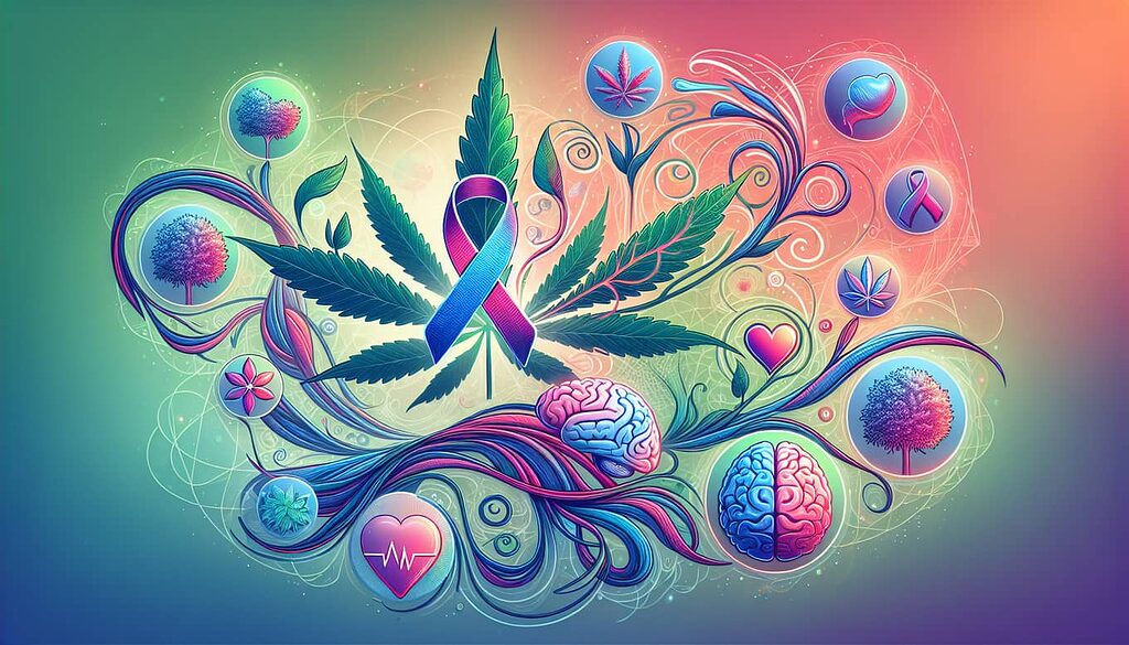 Illustration of therapeutic applications of CBDA and CBGA.