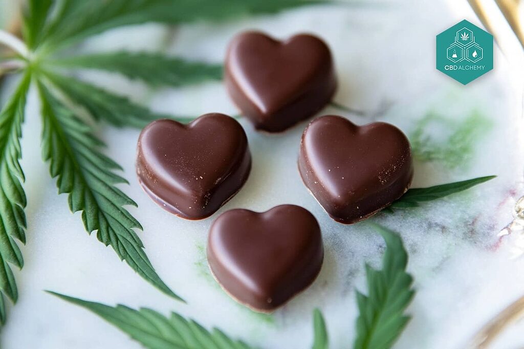 Heart-healthy hemp chocolate featuring antioxidant-rich ingredients.