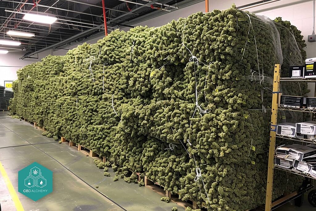 Wholesale CBD shipping preparation.