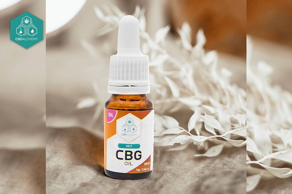 CBG oil bottle: versatile dosing options for every need.